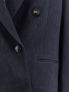 Etro Double-breasted stretch wool blazer - Marrone