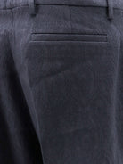 Etro Wool blend trousers with paisley pattern - Nero