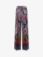 Etro Wide-leg trousers with paisley pattern - Multicolor
