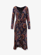 Etro Stretch viscose dress with iconic pattern - Bordo