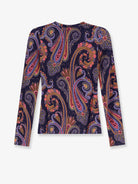 Etro Paisley viscose and wool t-shirt - Multicolor