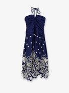 Farm Rio Richilieur organic cotton dress - Darkblue