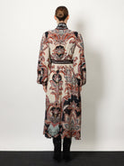 Farm Rio Viscose Tapestry Dream Long-Sleeve Midi dress - Cream