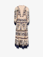 Farm Rio Liz viscose long dress - Beige