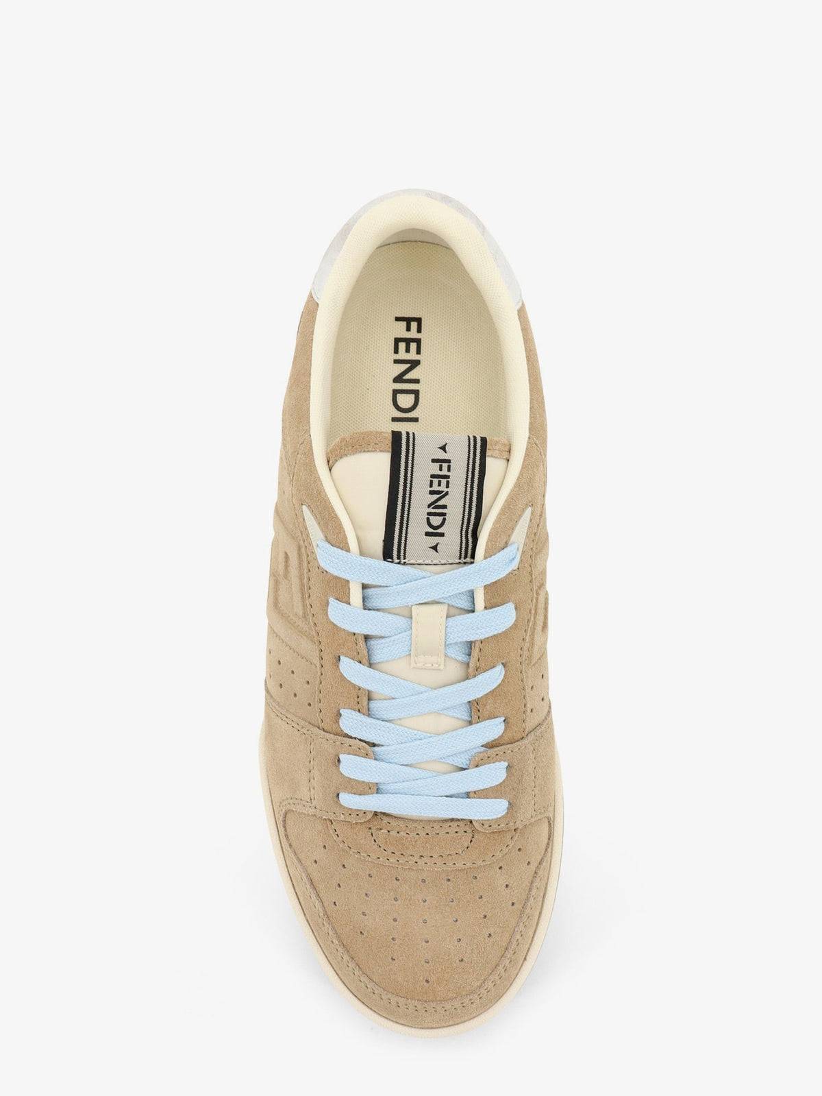 Fendi Fendi Match suede sneakers - Lightecru