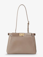 Fendi My Peekanno Small leather shoulder bag - Tortora