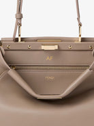 Fendi My Peekanno Small leather shoulder bag - Tortora