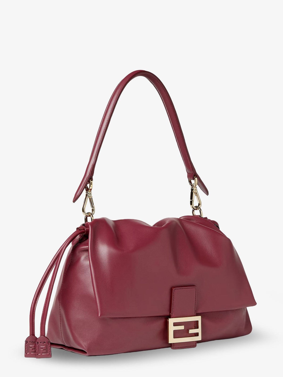 Fendi Large Soft Leather Baguette Bag - Rossoscuro