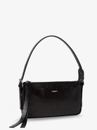 Fendi Zip Top Small vintage-effect leather shoulder bag - Nero