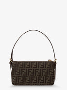 Fendi Zip Top Small FF Zucca Fabric shoulder bag - Ebano