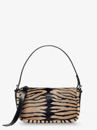 Fendi Zip Top Small shoulder bag in tiger-print pony skin - Neronaturale