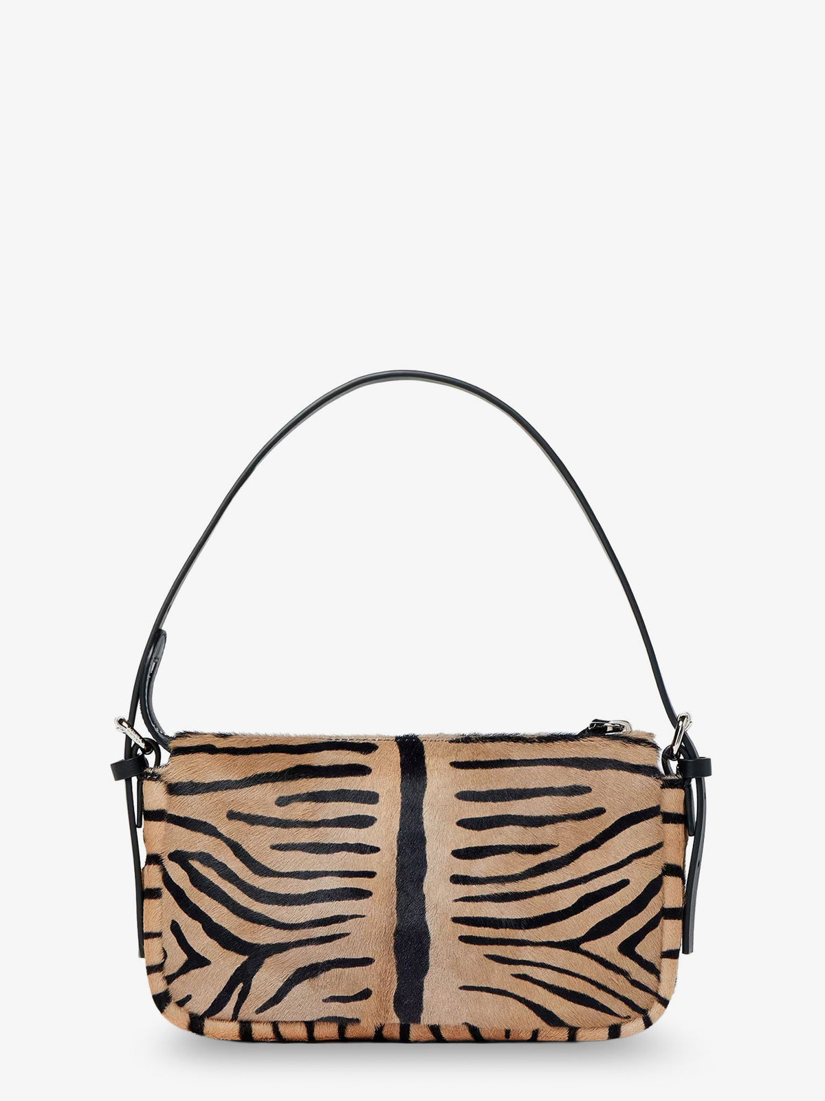 Fendi Zip Top Small shoulder bag in tiger-print pony skin - Neronaturale