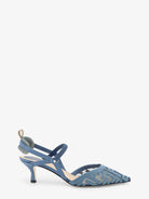 Fendi Colibri mesh pump with FF embroidery - Deep Mirto Deepmirto