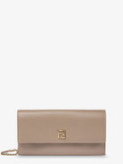 Fendi Continental leather crossbody bag - Tortora