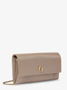 Fendi Continental leather crossbody bag - Tortora