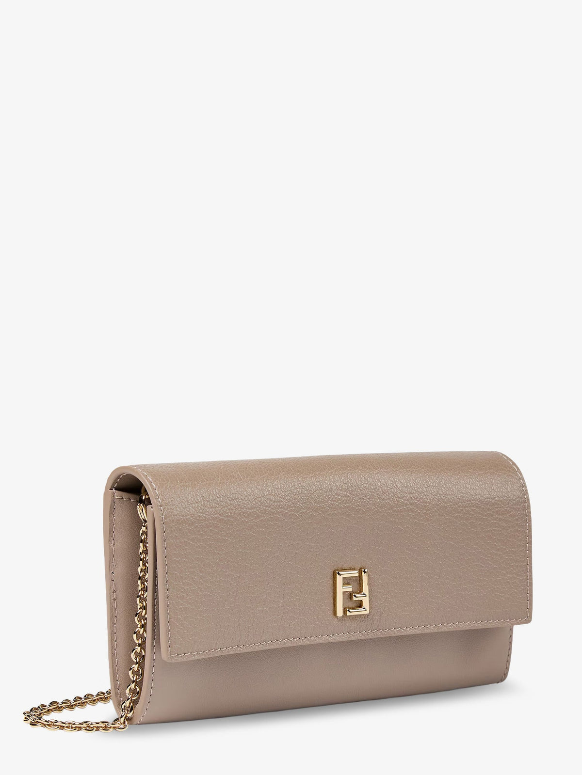 Fendi Continental leather crossbody bag - Tortora