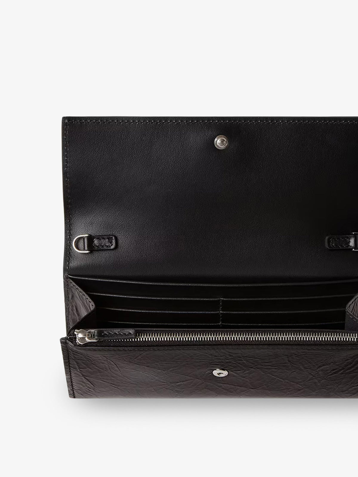 Fendi Continental crackled leather wallet - Nero