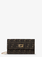 Fendi FF Zucca Fabric Continental Wallet with Chain Tube - Tabaccomoro