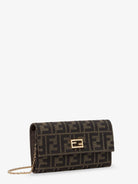 Fendi FF Zucca Fabric Continental Wallet with Chain Tube - Tabaccomoro