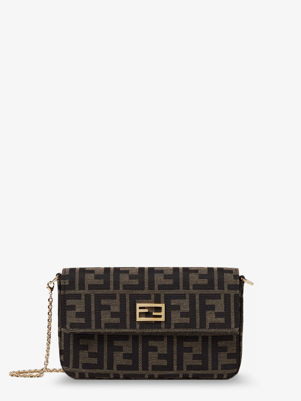 Fendi Wallet on Chain Tube FF Zucca Fabric crossbody bag - Tabaccomoro