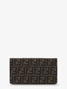 Fendi Wallet on Chain Tube FF Zucca fabric crossbody bag - Ebano