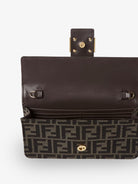 Fendi Wallet on Chain Tube FF Zucca fabric crossbody bag - Ebano