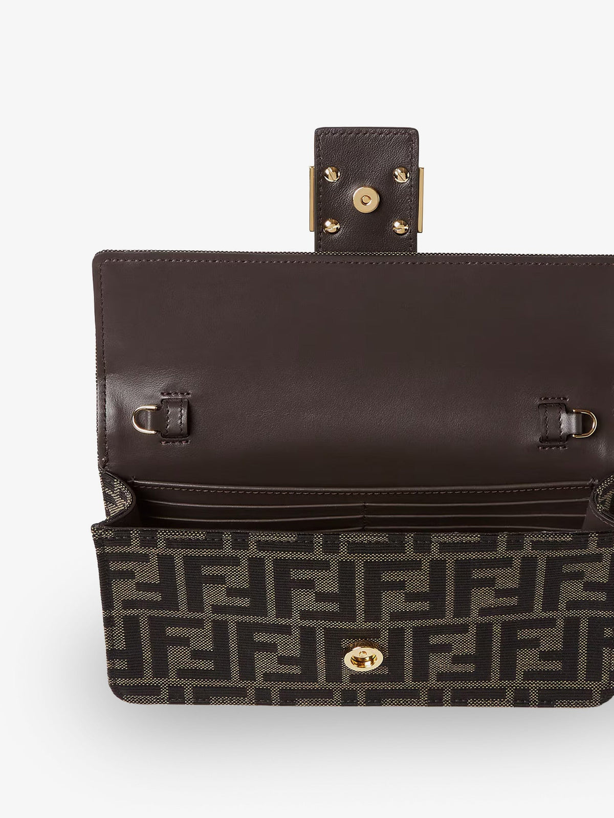 Fendi Wallet on Chain Tube FF Zucca fabric crossbody bag - Ebano
