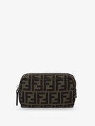 Fendi FF technical fabric clutch bag - Nero