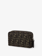 Fendi FF technical fabric clutch bag - Nero