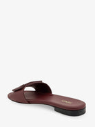Fendi Leather Tube Sandals - Bordeaux