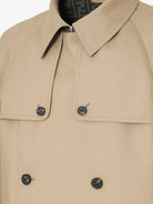 Fendi Double-breasted Mackintosh fabric trench - Cordatabacco