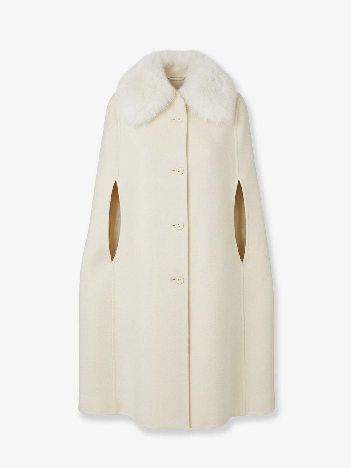 Fendi Virgin wool and angora cape - Avorio