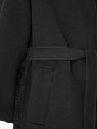Fendi FF Zucca Wool Midi Coat black - Nero