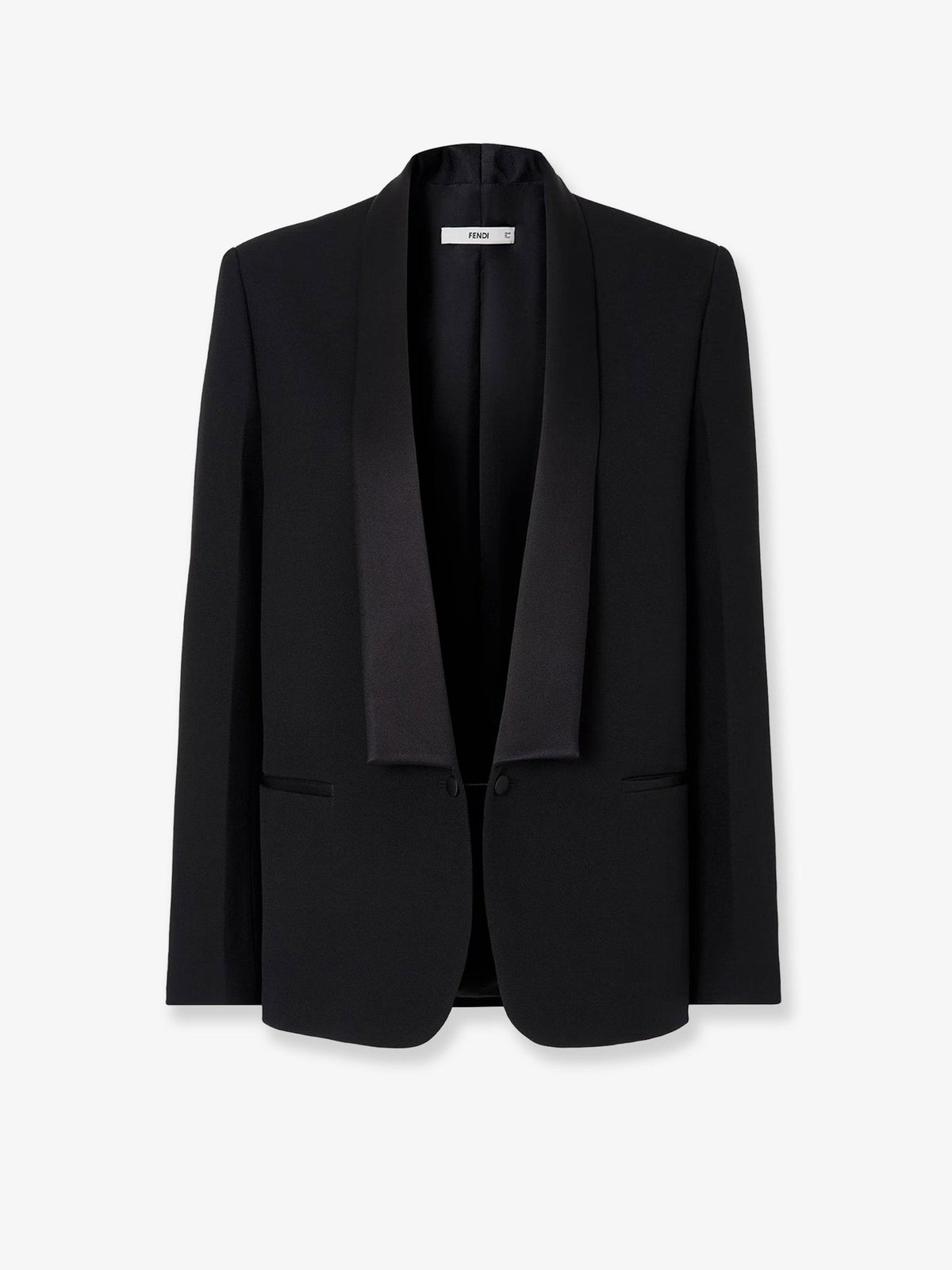 Fendi Single-breasted virginn wool blazer - Nero