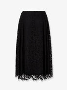 Fendi Black macramé lace skirt - Nero