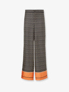 Fendi Printed black silk pajamas trousers - Curcumanero