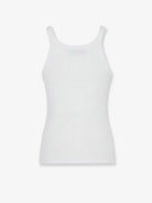 Fendi Ribbed cotton tank top - White