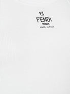 Fendi Ribbed cotton tank top - White
