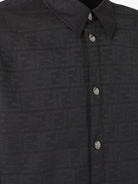 Fendi Black FF Zucca jacquard nylon blouson - Nero