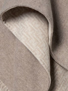Fendi Wool and cashmere cape with FF zucca print - Tortora