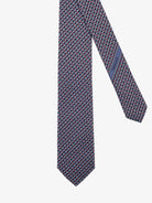 Ferragamo Crema silk tie with Intreccio print - Bluscuro