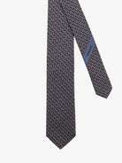 Ferragamo Crema silk tie with Intreccio print - Marrone