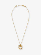 Ferragamo Brass necklace with Gancini pendant - Oro