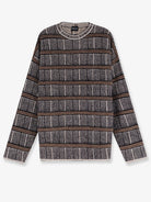 Giorgio Armani Over striped virgin wool and silk sweater - Black
