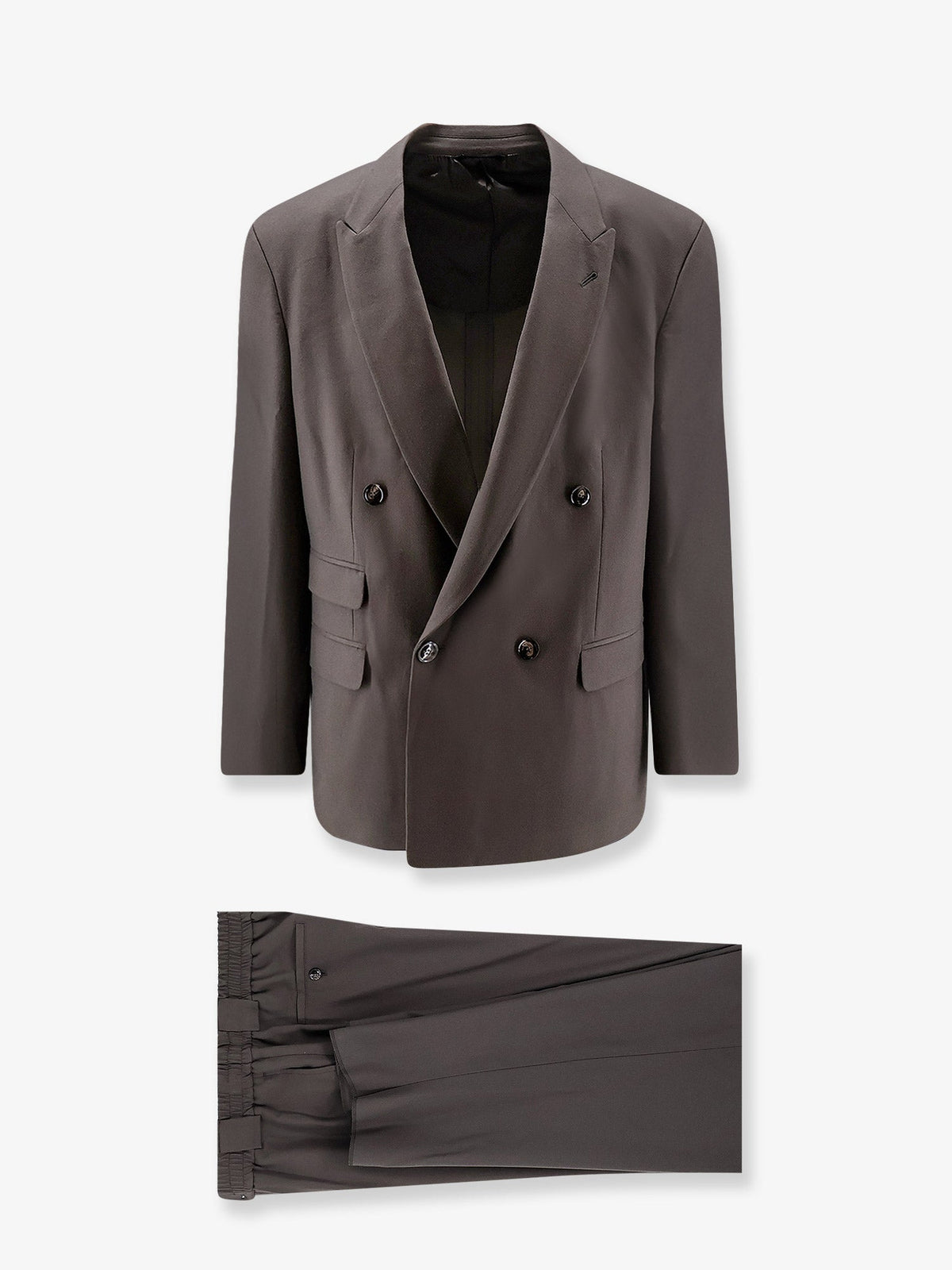 Giorgio Armani Oversized fluid virgin wool suit - Blue