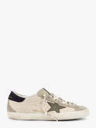 Golden Goose Deluxe Brand Super-star leather and suede sneakers with iconic side logo - Creamgreyolive Greendark Blue