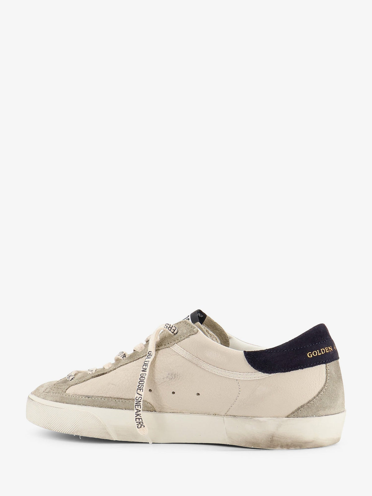 Golden Goose Deluxe Brand Super-star leather and suede sneakers with iconic side logo - Creamgreyolive Greendark Blue