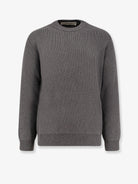 Golden Goose Deluxe Brand Davis ribbed cotton sweater - Dark Grey Melange