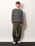 Golden Goose Deluxe Brand Davis ribbed cotton sweater - Dark Grey Melange