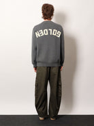 Golden Goose Deluxe Brand Davis ribbed cotton sweater - Dark Grey Melange
